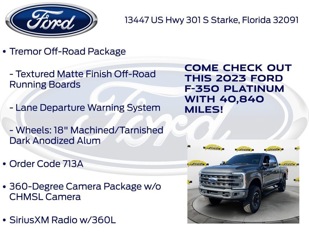 Certified 2023 Ford F350 Platinum w/ Tremor Off-Road Package image 22