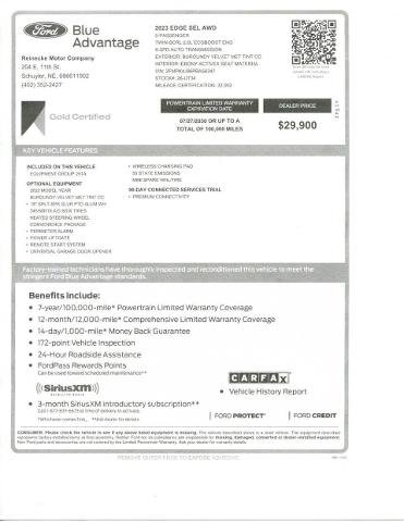 Certified 2023 Ford Edge SEL w/ Convenience Package AWD/4WD image 13