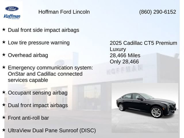 Used 2025 Cadillac CT5 Premium Luxury w/ Sun And Sound Package AWD/4WD image 25