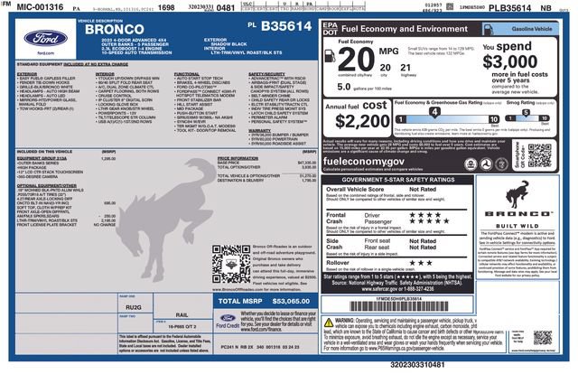 Certified 2023 Ford Bronco Outer Banks AWD/4WD image 21