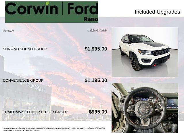 Used 2021 Jeep Compass Trailhawk w/ Sun and Sound Group AWD/4WD image 3