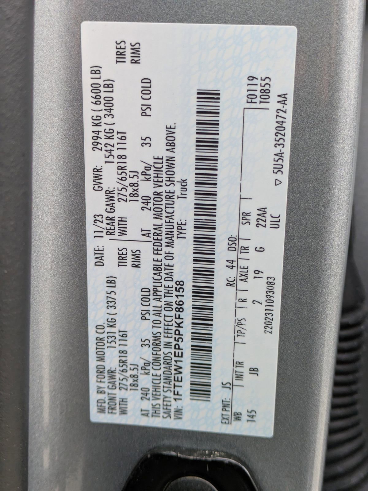 Certified 2023 Ford F150 XL w/ STX Appearance Package image 14