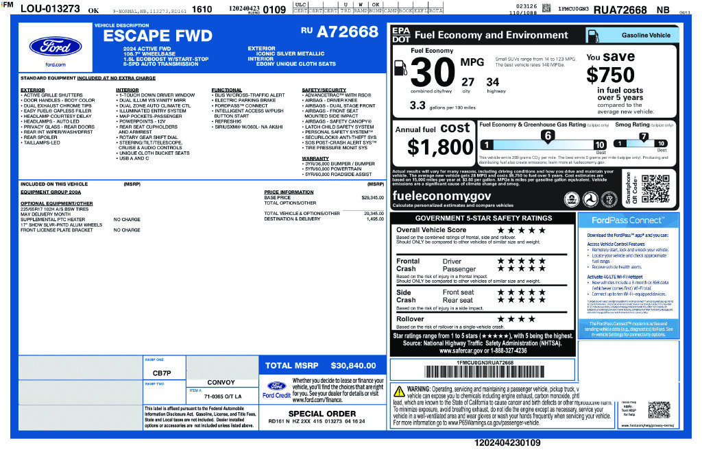 Certified 2024 Ford Escape Active FWD image 2