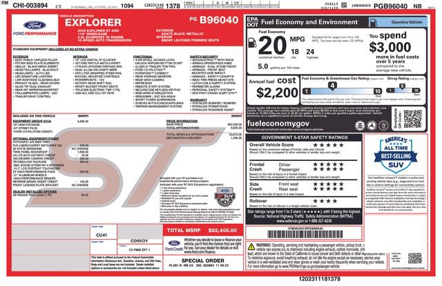 Certified 2023 Ford Explorer ST w/ Equipment Group 401A AWD/4WD image 7