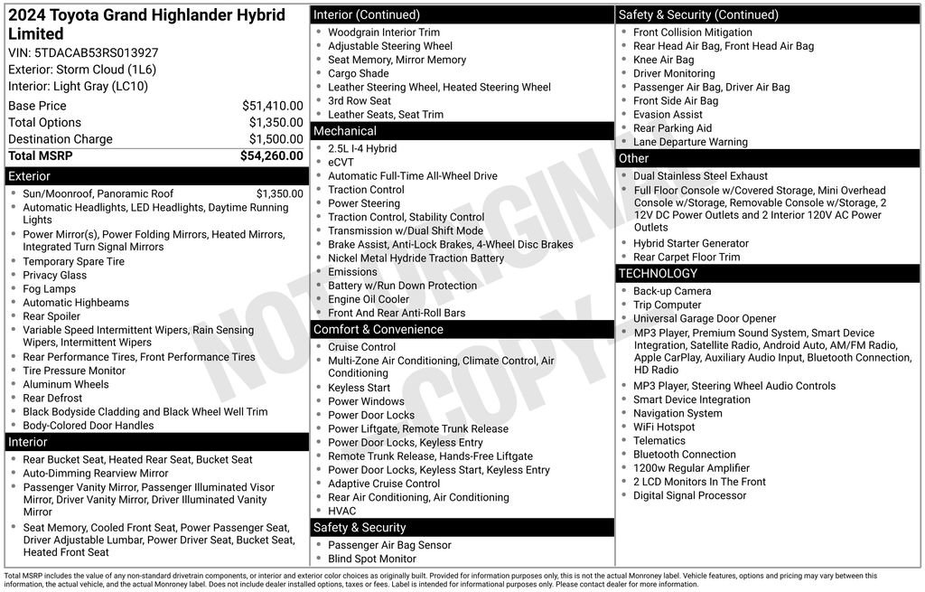 Used 2024 Toyota Grand Highlander AWD Hybrid image 27