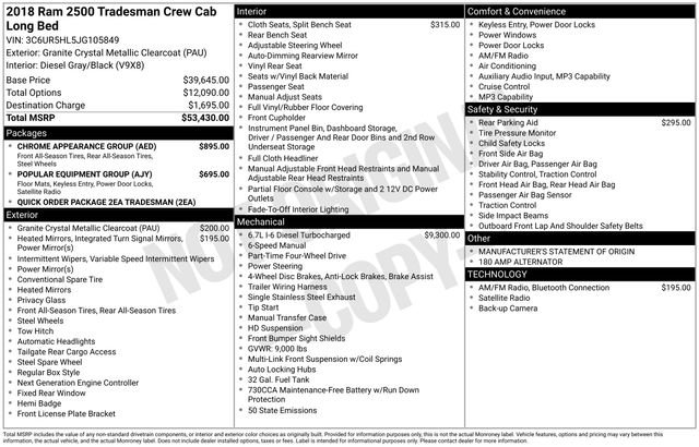 Used 2018 RAM 2500 Tradesman w/ Chrome Appearance Group image 35