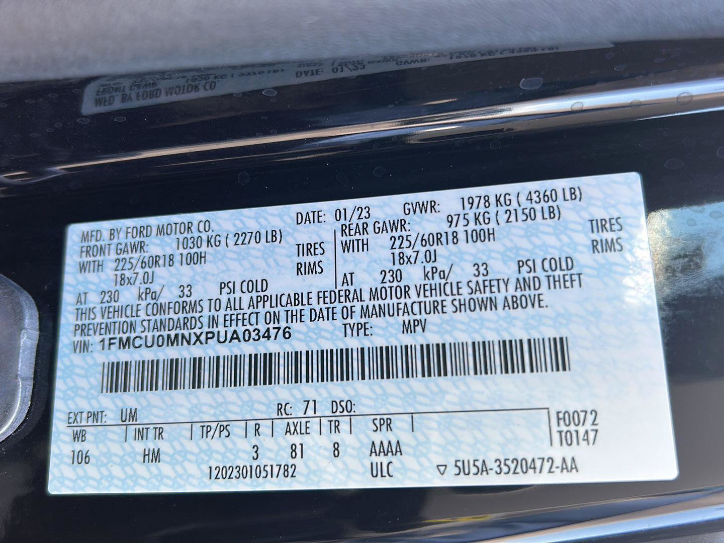 Certified 2023 Ford Escape ST-Line FWD image 39