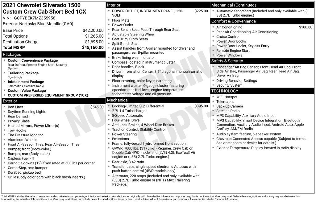 Used 2021 Chevrolet Silverado 1500 Custom AWD/4WD image 33