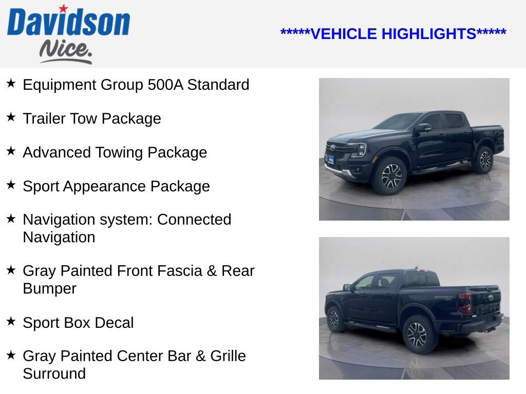 Certified 2024 Ford Ranger Lariat w/ Advanced Towing Package AWD/4WD image 4