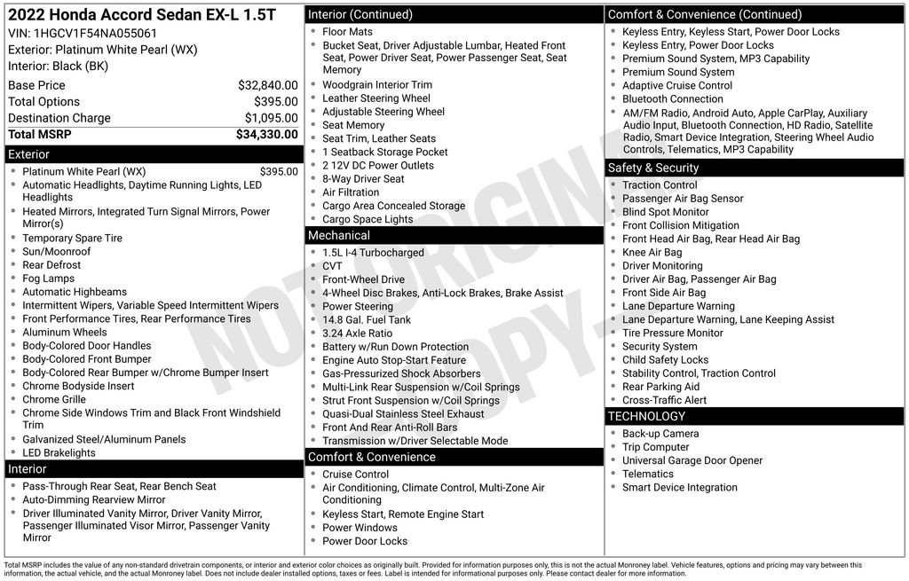 Used 2022 Honda Accord EX-L image 6