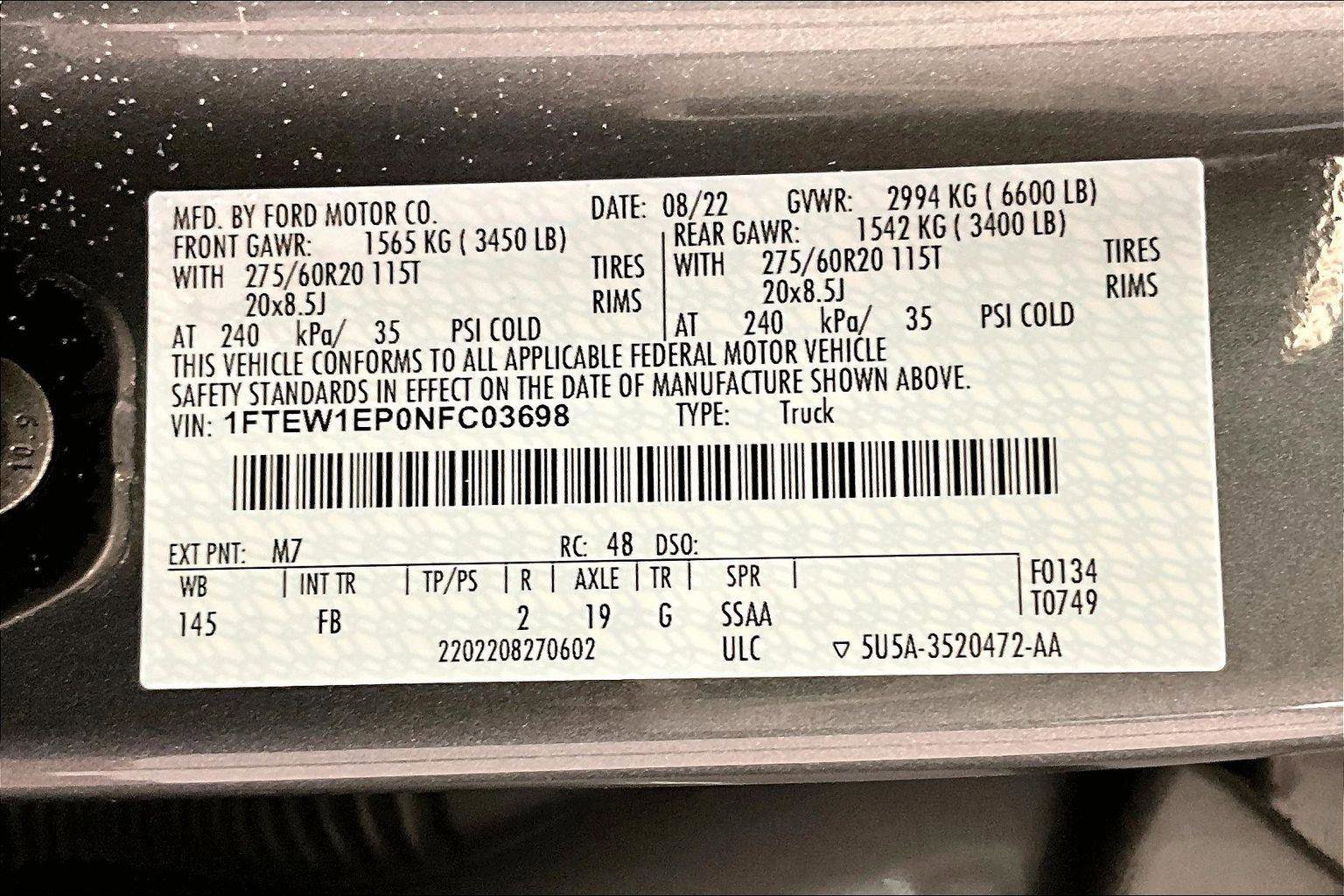 Certified 2022 Ford F150 XLT w/ Equipment Group 302A High image 32