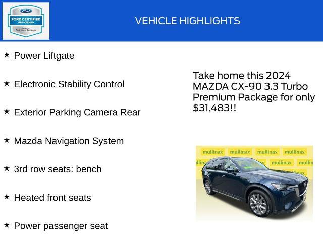 Used 2024 MAZDA CX-90 3.3 Turbo w/ Premium Package AWD/4WD image 19
