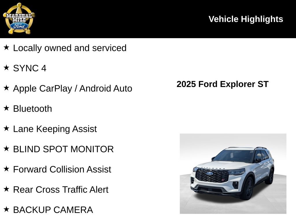 Certified 2025 Ford Explorer ST AWD/4WD image 2