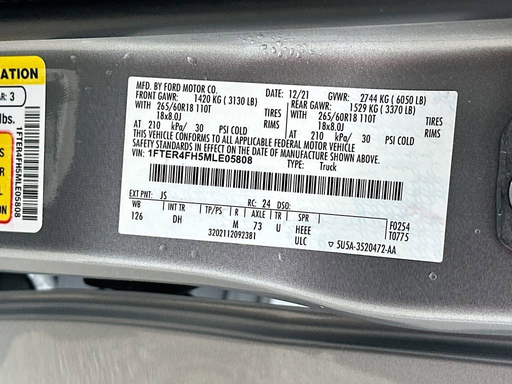 Certified 2021 Ford Ranger Lariat w/ Trailer Tow Package image 26