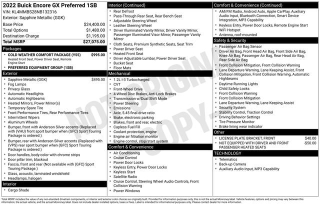 Used 2022 Buick Encore GX Preferred w/ Cold Weather Comfort Package FWD image 10