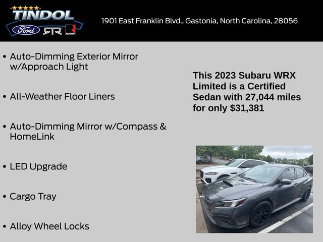 Used 2023 Subaru WRX Limited w/ Popular Package #2 AWD/4WD image 12
