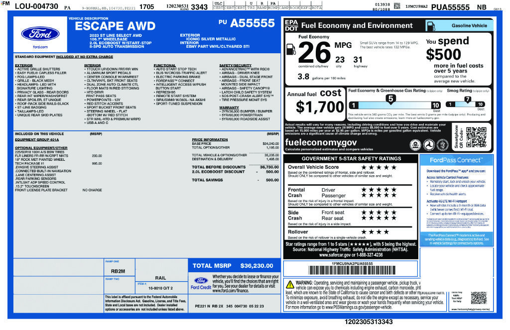 Certified 2023 Ford Escape ST-Line Select w/ Tech Pack #1 AWD/4WD image 13