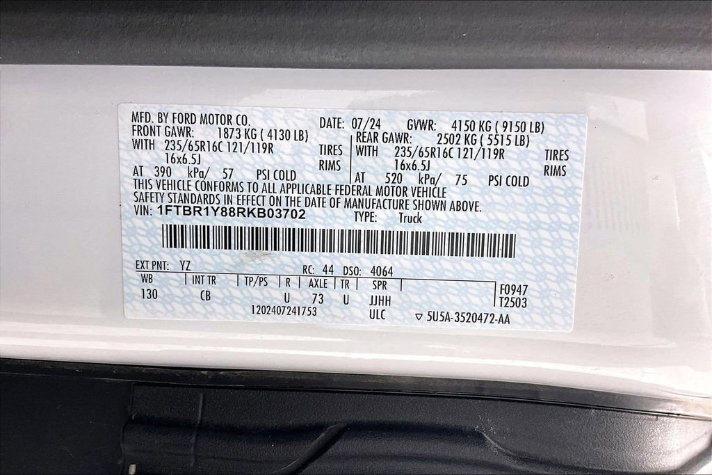 Certified 2024 Ford Transit 250 Low Roof w/ Exterior Upgrade Package image 32