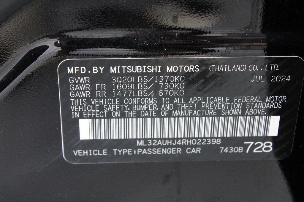 Used 2024 Mitsubishi Mirage ES FWD image 31
