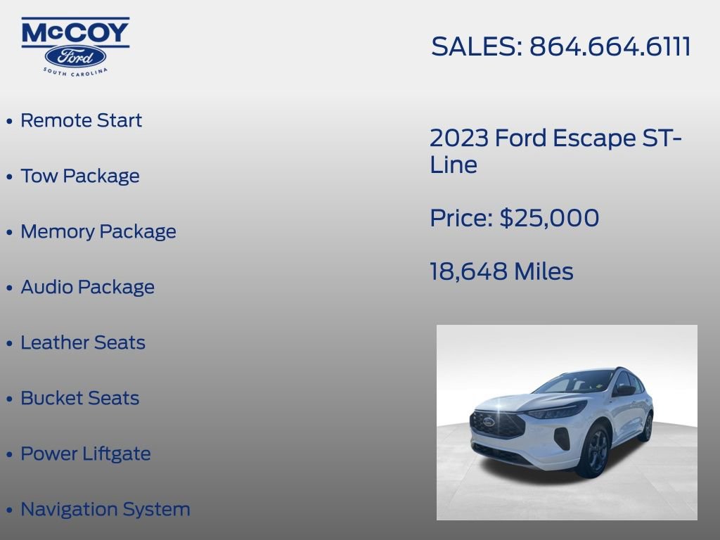 Certified 2023 Ford Escape ST-Line w/ Tech Pack #1 image 19