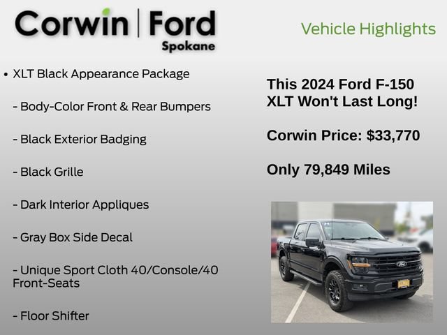 Certified 2024 Ford F150 XLT w/ Equipment Group 302A MID AWD/4WD image 7