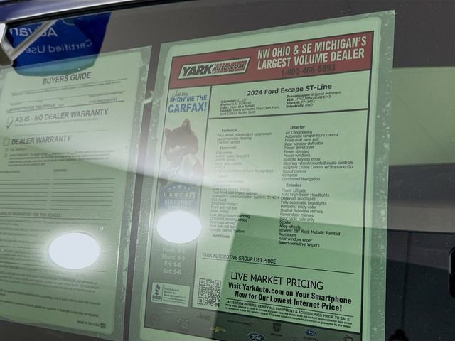 Certified 2024 Ford Escape ST-Line w/ Tech Pack #1 image 14