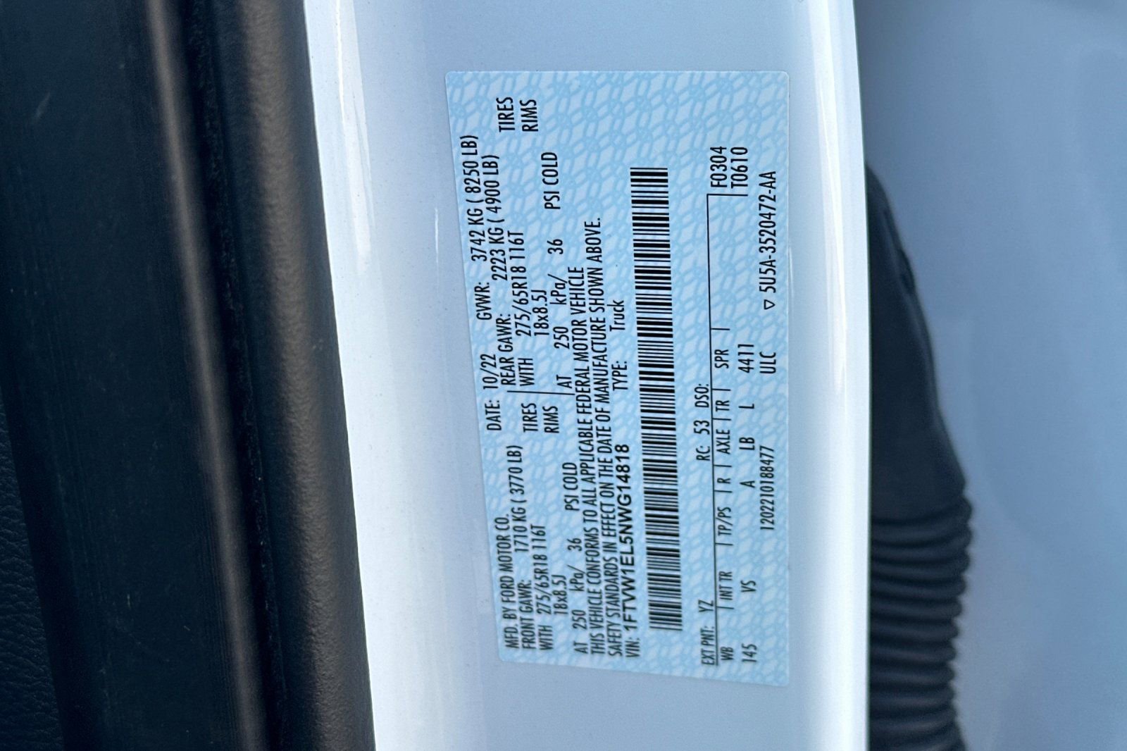 Certified 2022 Ford F150 Lightning Pro AWD/4WD image 22