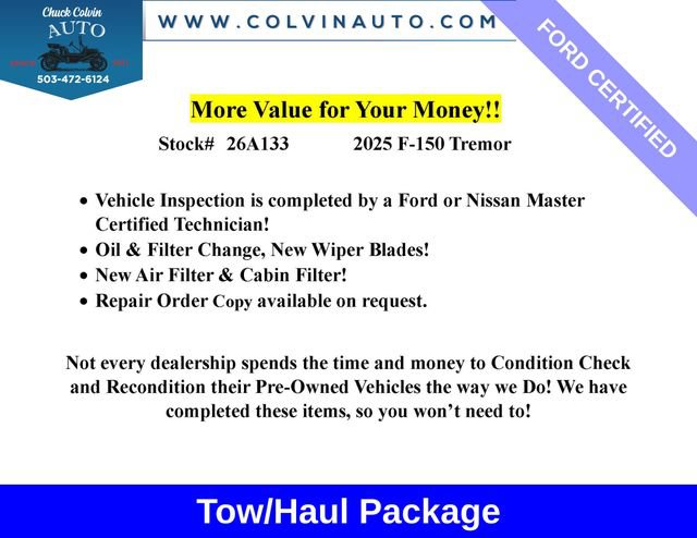 Certified 2025 Ford F150 Tremor w/ Bed Utility Package AWD/4WD image 2