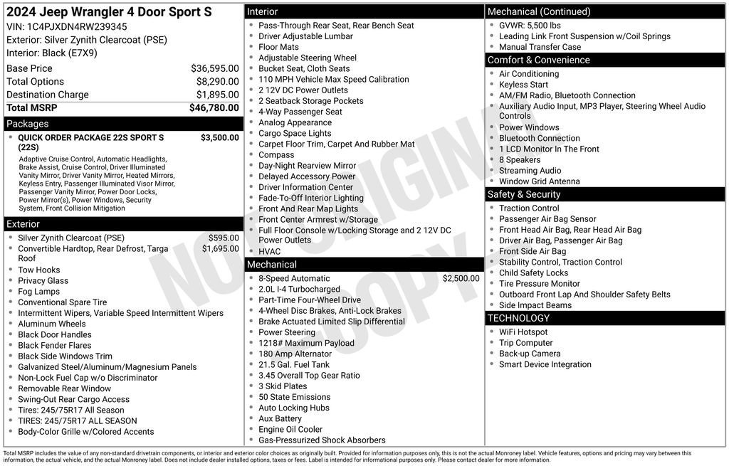 Used 2024 Jeep Wrangler Sport S image 24