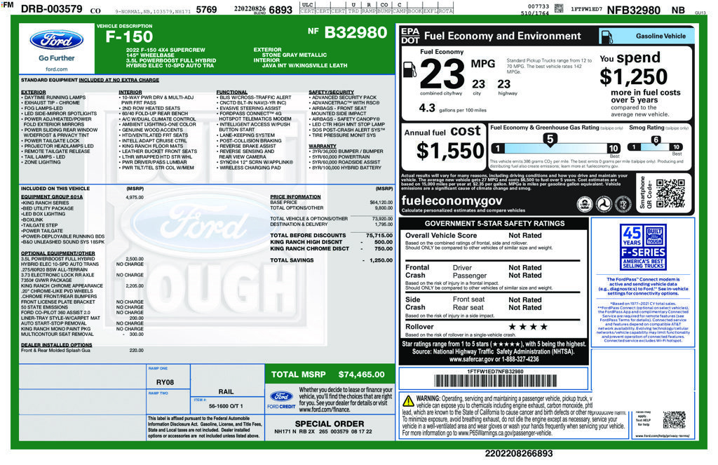 Certified 2022 Ford F150 King Ranch w/ Equipment Group 601A High AWD/4WD image 26