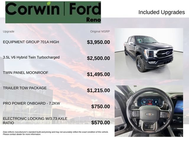 Certified 2023 Ford F150 Platinum w/ Equipment Group 701A High AWD/4WD image 3