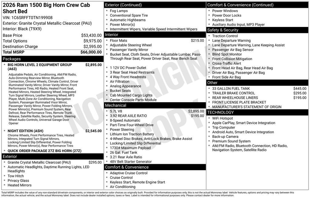 Used 2026 RAM 1500 Big Horn image 44