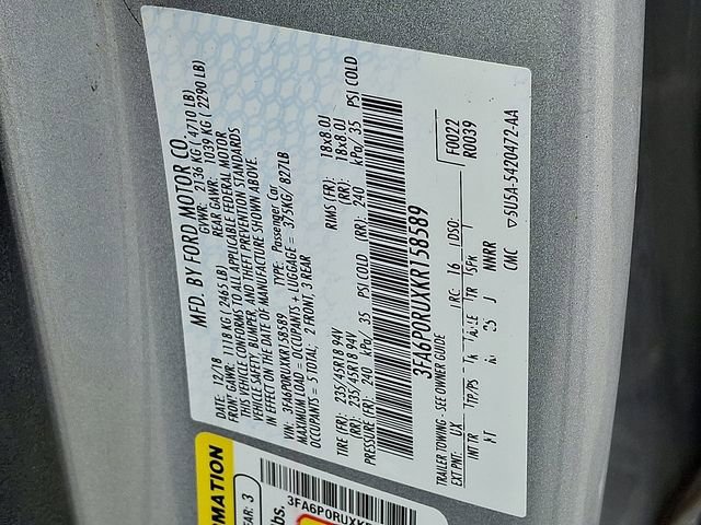 Certified 2019 Ford Fusion Titanium image 28