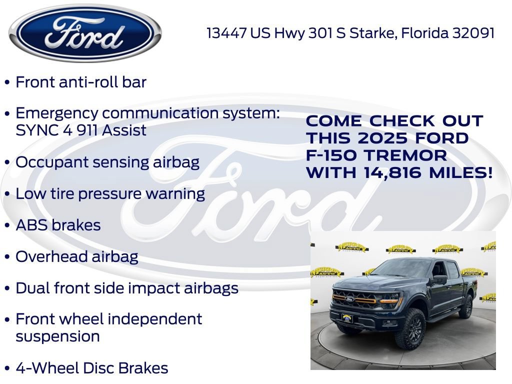Certified 2025 Ford F150 Tremor w/ Mobile Office Package AWD/4WD image 32
