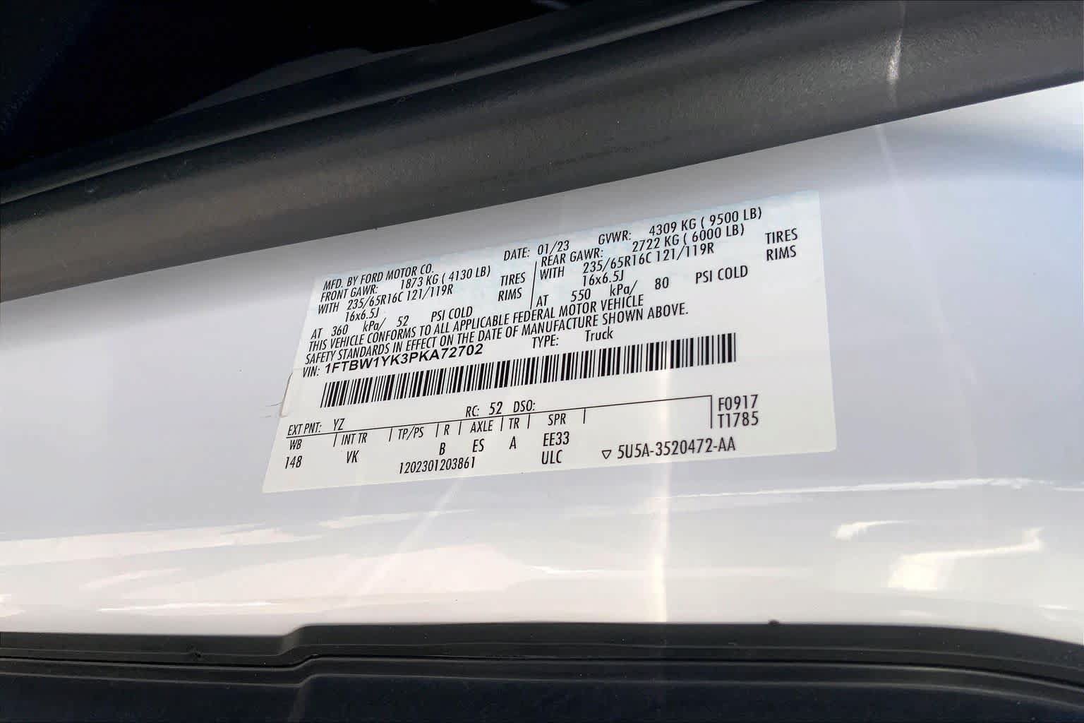 Certified 2023 Ford E-Transit Low Roof RWD image 31