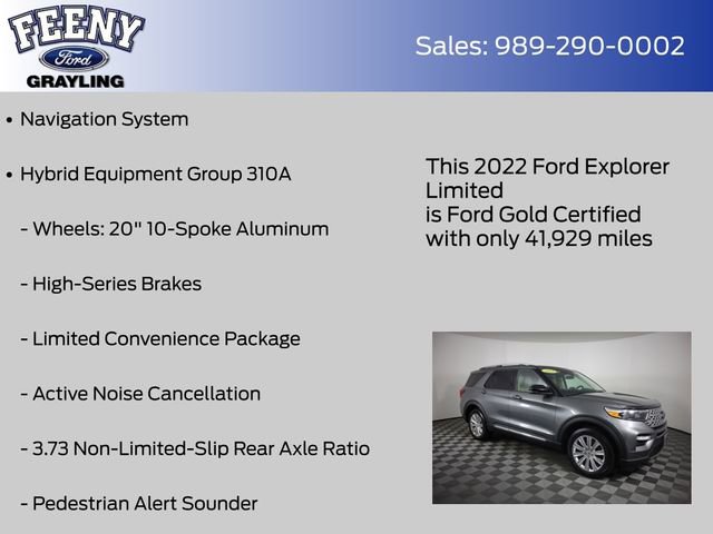 Certified 2022 Ford Explorer Limited AWD/4WD image 9
