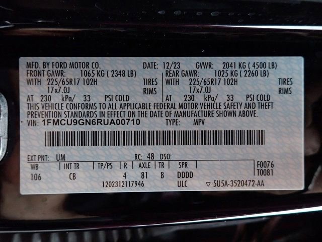 Certified 2024 Ford Escape Active w/ Tech Pack #2 AWD/4WD image 22