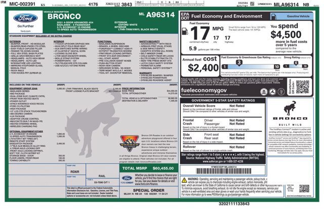 Certified 2021 Ford Bronco Badlands AWD/4WD image 27