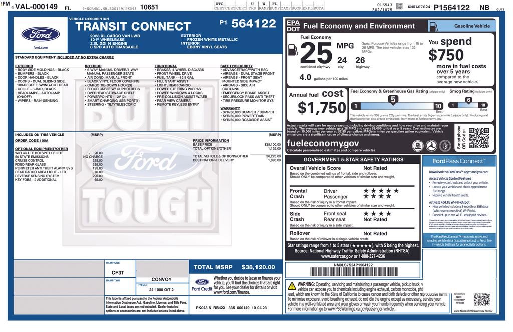 Certified 2023 Ford Transit Connect XL image 5
