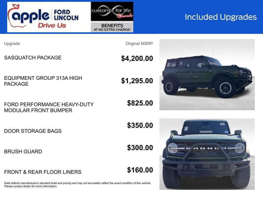 Certified 2022 Ford Bronco Outer Banks w/ Sasquatch Package image 15