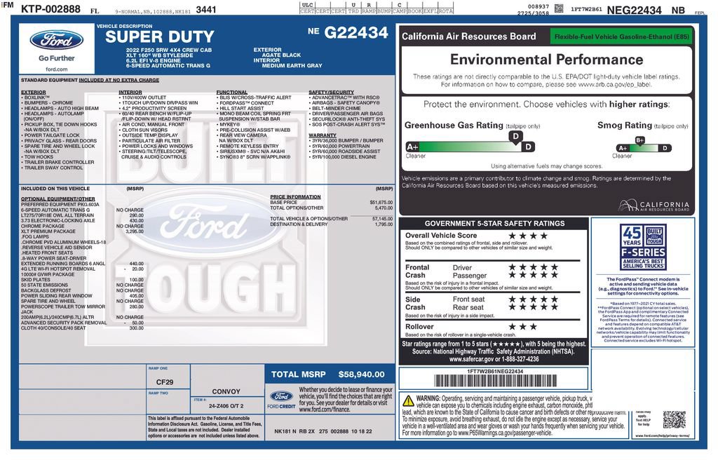 Certified 2022 Ford F250 XLT w/ XLT Premium Package AWD/4WD image 6