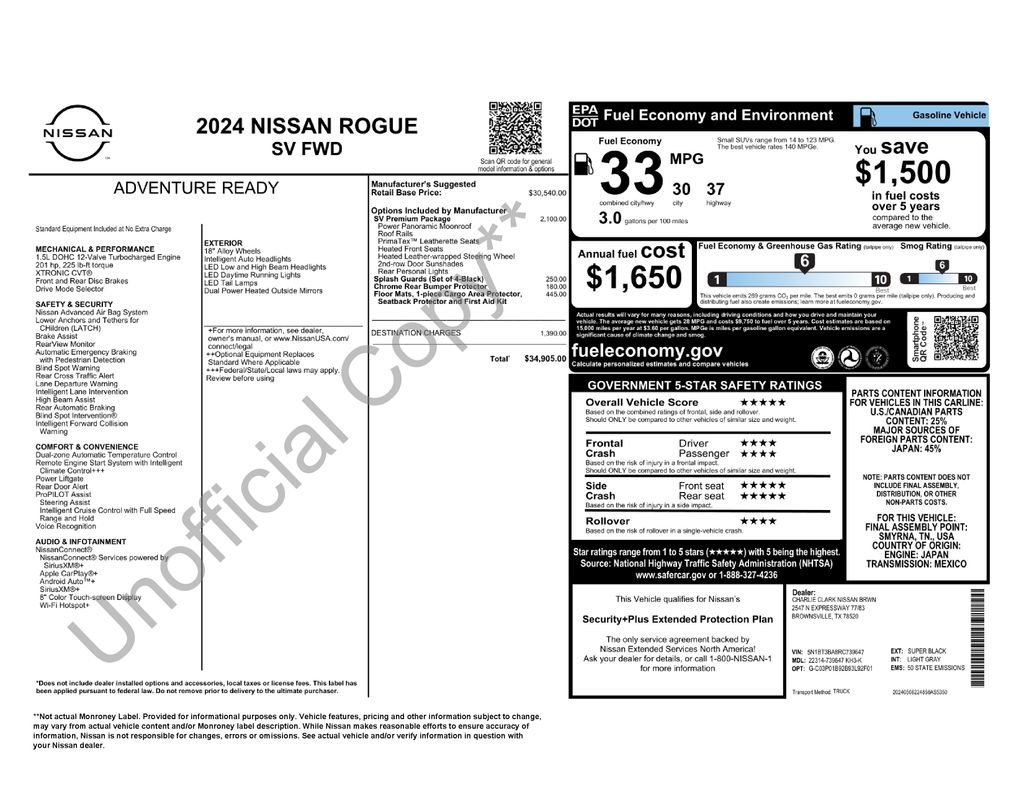 Used 2024 Nissan Rogue SV w/ SV Premium Package FWD image 6