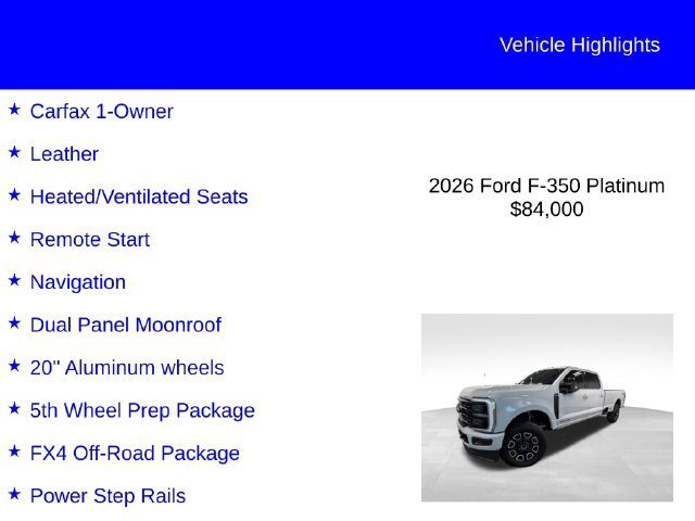 Certified 2026 Ford F350 Platinum AWD/4WD image 3