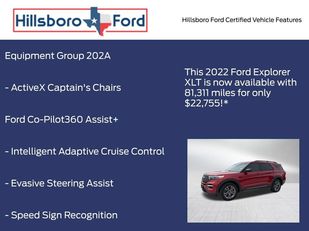 Certified 2022 Ford Explorer XLT w/ Equipment Group 202A AWD/4WD image 9