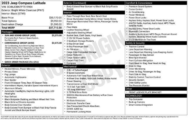 Used 2023 Jeep Compass Latitude w/ Sun and Sound Group image 10