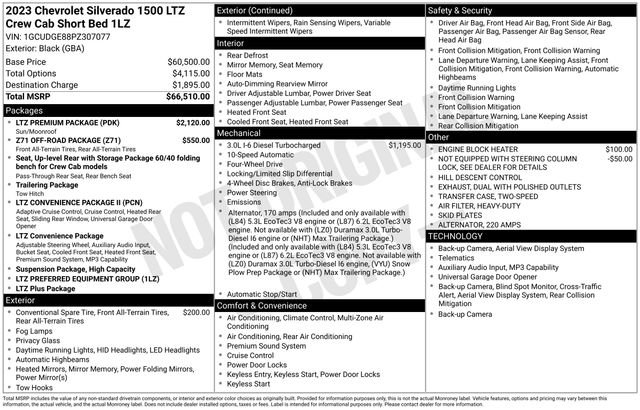 Used 2023 Chevrolet Silverado 1500 LTZ w/ LTZ Premium Package AWD/4WD image 4