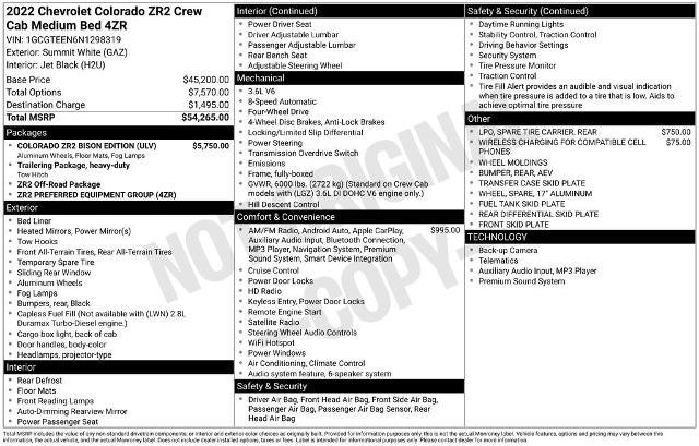 Used 2022 Chevrolet Colorado ZR2 w/ Colorado ZR2 Bison Edition image 12