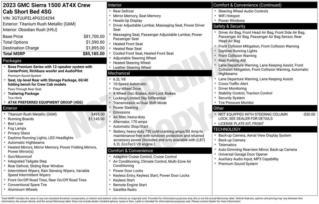 Used 2023 GMC Sierra 1500 AT4X AWD/4WD image 26