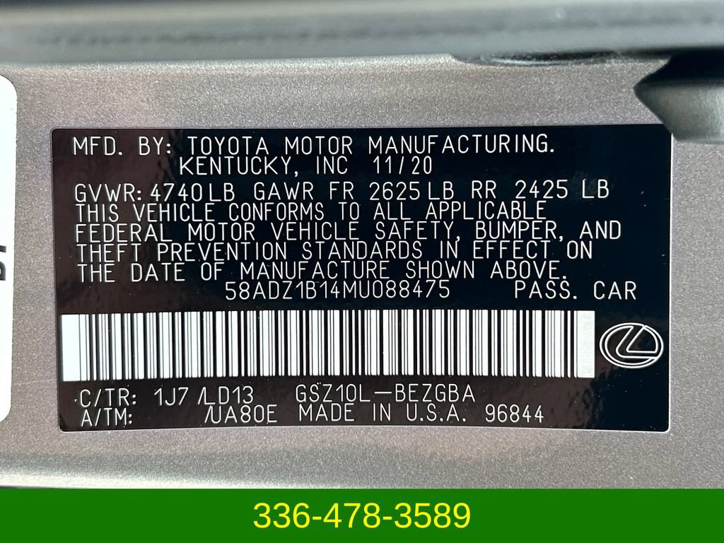 Used 2021 Lexus ES 350 w/ Premium Package FWD image 17