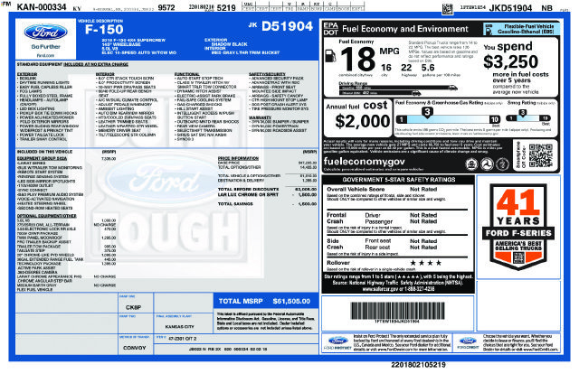 Certified 2018 Ford F150 Lariat w/ Equipment Group 502A Luxury AWD/4WD image 13
